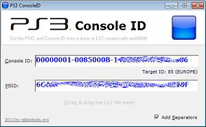 aldostools ps3 console id